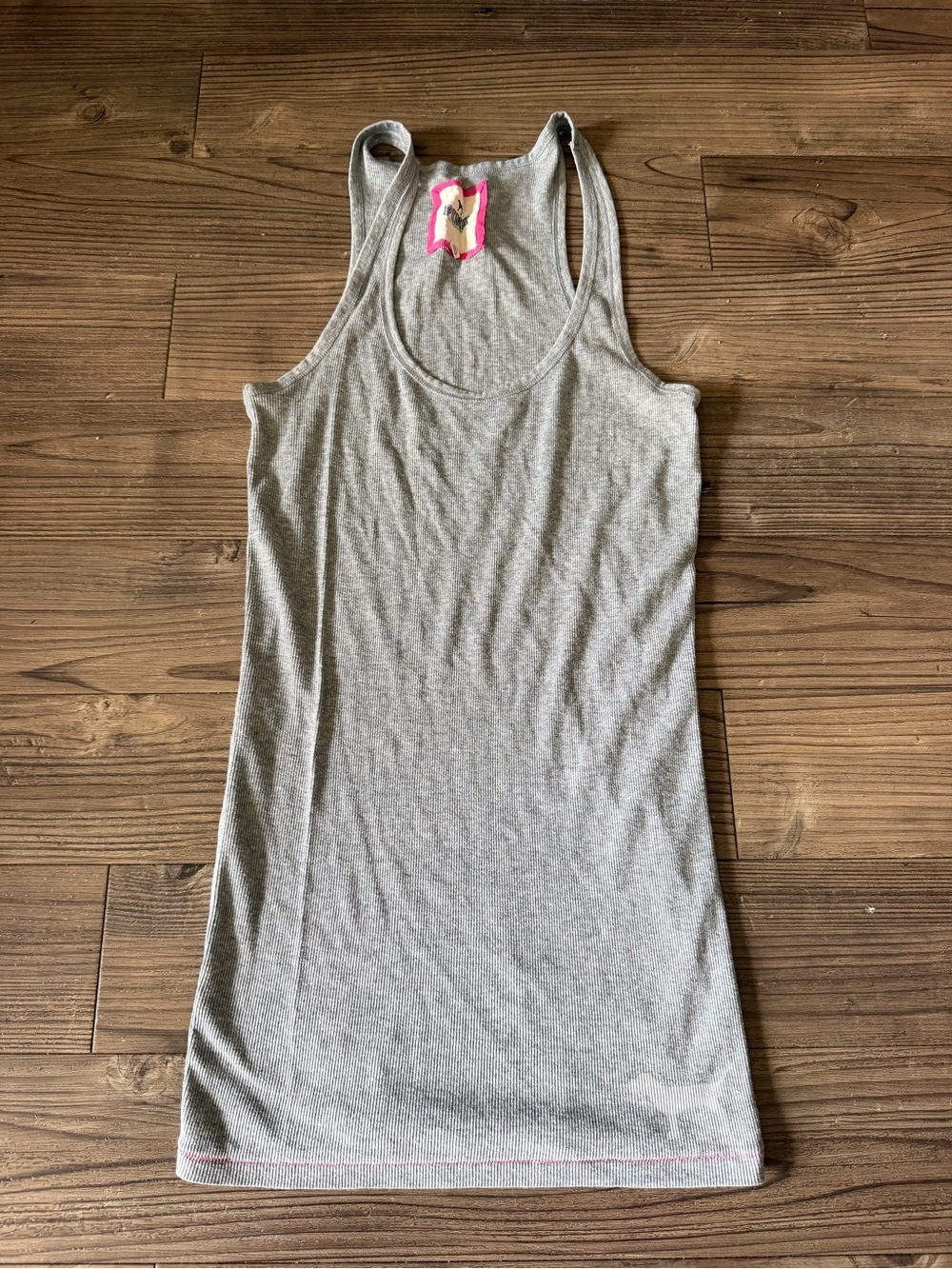 PINK Victoria's Secret Light Gray Scoop Neck Tank